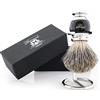 Haryali London Pennello da barba - Pennello da barba - Design elegante e unico - Pennello con setole di tasso - Colore nero elegante - Un perfetto assortimento per il tuo kit da barba