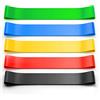 Unnderwiss elastici fitness （Set di 5）gel di silice elastico fitness Per il rafforzamento di gambe, fianchi e braccia, per il pilates e lo yoga - con 5 livelli di resistenza