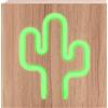 BigBen Interactive, Color Light Neon Cactus Speaker Bluetooth Luminoso, Legno Chiaro
