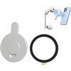Fotoleey Adattatore di montaggio magnetico per Insta360 Flow Pro/Flow, piastra Magenet con anello metallico