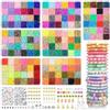 BIBOKLTIY 20860 Perline per Braccialetti, 168 Colori 6mm Piatte per Bigiotteria Fai Da Te, Argilla Polimerica Con Lettere per Gioielli Collane, Kit Braccialetti Colorate