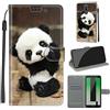 LeviDo-EU LeviDo Cover Compatibile per Huawei Mate 10 Lite Silicone Libro PU Pelle Magnetica Flip Portafoglio con Corda Disegni Antiurto Bumper Motivo Custodia Resistente Protettiva Case, Panda