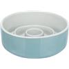 TRIXIE Slow Feeding Ciotola in ceramica grigio/blu 0,45 l