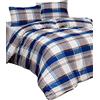 Copripiumino Daunex Letto Singolo 155x200 art. Infinity Glascow Blu