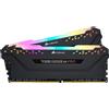 CORSAIR RAM DIMM Corsair Vengeance RGB PRO DDR4 2666 Mhz Da 16GB (2x8GB) Nero CL16 INTEL XMP