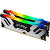 KINGSTON TECHNOLOGY RAM DIMM Kingston FURY Fury Renegade RGB DDR5 7200 Mhz Da 32GB (2x16GB) Nero/Silver CL38 INTEL XMP