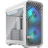 FRACTAL DESIGN Case Fractal Design Compact RGB White TG Clear Midi-Tower Bianco Tempered Glass
