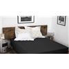 HOME LINGE PASSION, Lenzuolo con angoli, 140 x 190 + 35 cm, 100% cotone, 57 fili, colore: Nero