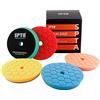 SPTA Tampone di lucidatura, 5Pcs 150mm Hex Logic tamponi lucidatura Tamponi per lucidatura Kit Lucidatura Spugne di Cera Spugne Auto Lucidatura Pad Lucidatura Set per 125mm lucidatura Auto -AHLTS6M5