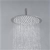 JOHO Soffione Doccia a Pioggia Rotondo 10 Pollici Docce Fisso da Parete in Acciaio Inox 304 con Ugelli Antiicalcare Cromo (D25cm tondo)