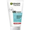 Garnier Delicato sulla pelle 3 in 1 pulizia viso per pelli impure, pulizia, peeling e maschera, con acido salicilico e argilla, 1 x 150 ml