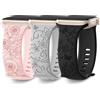 AMSKY 3 Pezzi Fiori Cinturino Compatibile con Apple Watch 40mm 44 mm 42mm 46mm 41mm 45 mm 38mm 49mm Donna, Floreale Cinturini in Silicone Compatibile con iWatch Series 11 10 9 8 7 6 5 4, SE 3 2 1