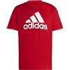 adidas Essentials Single Jersey Big Logo Short Sleeve T-shirt Uomo, Better Scarlet, 3XL