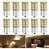 DEFVNSY Lampadina LED 1156 per camper, 3000 K, luce bianca calda, 1003 BA15S 1141 7506 5050, 27-SMD, lampadine di ricambio per luci interne da 12 V per camper, auto, rimorchio, luci di backup (10
