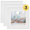 walther design bianca 20 x 20 cm confezione da 3, cornice in plastica New Lifestyle KV220W3