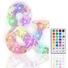 HIYAA Lettere luminose a LED glitterate, 18 colori che cambiano colore, con telecomando, per ragazze, regalo di compleanno, bar, festa di nozze, Natale, San Valentino, decorazione da parete e da tavolo