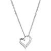 Elli Collana Donna con pendente cuore eternità con diamante (0.06 ct.) in Argento 925