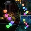 Fohil Campanelli Eolici Solare, LED Energia Solare Campanella Cambia Colore, Campana a Vento Luce Impermeabile, Ideale per Decorazione per Esterno, Interni, Casa, Giardino, Cortile, Feste (cuore)
