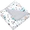 TupTam Tappeto Play Mat Per Bambini e Neonati Coperta 120 x 120 cm Gioco Imbottita XXL, Grigio/Volpe/Menta