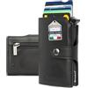Bronzi® Portafoglio Uomo Slim Piccolo | Portacarte Uomo Donna Portatessere Porta Carte Di Credito | Portafogli Mini Protezione RFID con Portamonete | Box Regalo - Brand Italiano