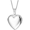 Unendlich U Collana da donna con medaglione alla moda apribile a forma di cuore, con portafoto per due immagini, realizzato in acciaio INOX (possibilità di incisione), acciaio inossidabile, colore: AEGENTO rosa, cod. IJ-207-p-necklace