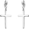 SOFIA MILANI - Orecchini da Donna in Argento 925 - Orecchino Pendente a Croce - E2054