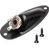 Musical Instrument Parts Copri jack per chitarra nero a forma ovale, presa elettrica jack per chitarra FD Strat
