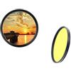 fittings4you 77 mm, filtro a colori professionale, giallo, filtro di marca, 77 mm, dHD DIGITAL giallo