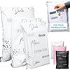 EMBALLAX - 60 Buste per Spedizioni Vinted CON TASCA PER BOLLETTINO - 3 Taglia M/L/XL- NON TRASPARENTI/ULTRA-RESISTENTI - Sacchetti Spedizione in Plastica - Pochette per Spedizioni Postali - Grazie