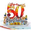 CUT POPUP.COM CUTPOPUP 50 Anniversario -Biglietto Auguri Matrimonio, Biglietto Anniversario, Biglietti Auguri 50 Anniversario, 3D Biglietto Anniversario Matrimonio (50th) US8-SD132-50IT