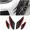 CGEAMDY 4 Pezzi Splitter per Spoiler Anteriore, Spoiler per Paraurti Anteriore, Canards Splitter Pins, Alette Spoiler Pinne Universali per Auto (Nero Carbonio)