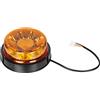Qiping 1 Pcs Spia luminosa orange LED 12v 24v, luci stroboscopiche di emergenza amber - faro rotante giallo - 6 modalità - con E-mark - Impermeabile - Montaggio a vite