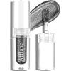 DE'LANCI Ombretto liquido glitter argento nero,Ombretto liquido Smokey con lucentezza a lunga durata,Ombretto in metallo di mezzanotte rock,Asciugatura rapida glitter liquid#6