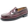 MARTTELY Scarpe da lavoro da uomo cucite con telaio Penny Loafer suola in gomma, Nero , 45 EU
