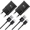 Mijun Caricabatterie USB 2-Pack, Caricatore Ricarica Rapida con 1,5m Cavo USB C Compatibile con Samsung Galaxy S8 S9 S10 S10e S20 S21 S22 S23 Plus A54 A53 A34 A14 A13 M33 M14 M13 5G, e altri Smartphone