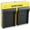 PATONA Caricabatterie doppio compatibile con Panasonic VW-VBD29 / VW-VBD58 / VW-VBD78 Batterie con micro USB