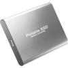 HAYCHE Disco rigido esterno da 2 TB Type-C USB 3.0 HDD per PC, Mac, portatile (Argento-2TB)