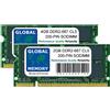 GLOBAL MEMORY Kit di Memoria DDR2 667 MHz PC2-5300 a 200 Pin SODIMM 6 GB (4 GB + 2 GB) per MacBook (fine 2007 - Inizio 2008 - Inizio 2009) e MacBook PRO (metà 2007 - Inizio 2008)