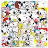 LYLSDSB Snoopy Stickers - 50 adesivi per cani in vinile, per laptop, skateboard, bagagli, scrapbook auto, moto, chitarra, frigorifero, impermeabile, estetici e graziosi adesivi per bambini