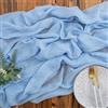 AOKSUNOVA Runner da tavola natalizio in mussola Tessuto per decorazioni di nozze Tessuto azzurro Runner da tavola Garza 3 m x 80 cm Blu acqua