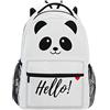xigua Hello Panda, zaino per bambini per ragazzi e ragazze, grande capacità, leggero, per scuola elementare elementare, con tracolla regolabile, dimensioni perfette per zaini da scuola e da viaggio,