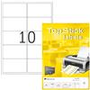 TopStick Etichette Autoadesive per Indirizzi - 10000 Etichette, 1000 Fogli A4, 99,1 x 57 mm - per Stampanti Laser e Inkjet, Bianco