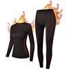 NOOYME Intimo Termico Donna Biancheria Intima Termica Funzionale Donna Pantaloni e Maglia Termica Traspirante Asciugatura Rapida per Sci Corsa Palestra