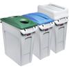 Rubbermaid Stazione di raccolta differenziata, set da 3 SLIM JIM® Rubbermaid
