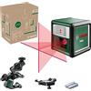 Bosch Home and Garden livella laser a croce Quigo con morsetto snodabile MM 2 (allineamento facile e preciso con posizionamento versatile, in scatola di cartone E-Commerce)