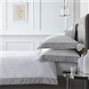 Appletree Boutique - Set copripiumino Oxford Edge, 100% cotone, per letto matrimoniale, colore: bianco