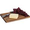 Relaxdays Tagliere in Legno di Acacia, ASSE da Cucina, HLP: 2x35x24 cm, Aperitivo Salumi e Formaggi, Marrone Naturale