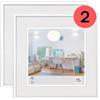 walther design Bianco 20 x 20 cm confezione doppia, Cornice in plastica New Lifestyle KV220WD