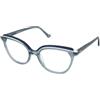 Crullé Entertain C5 | Occhiali da Vista Graduati | Prova Online | Plastica | Cat Eye, Ovali / Ellittici | Bianco, Blu, Trasparente | Adrialenti