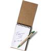 Block notes in carta riciclata con penna personalizzato Emory personalizzate o neutre